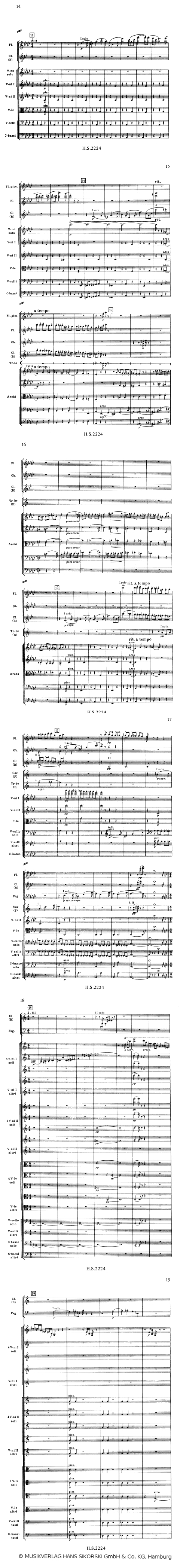 Schostakowitsch Symphonie Nr.1 Ausschnitt - &copy; MUSIKVERLAG HANS SIKORSKI GmbH & Co. KG, Hamburg - Abdruck mit frdl. Genehmigung
